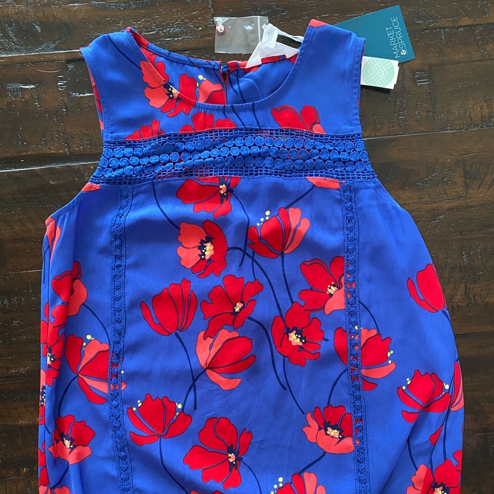 Market & Spruce Yawna Crochet Detail Top